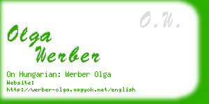 olga werber business card
